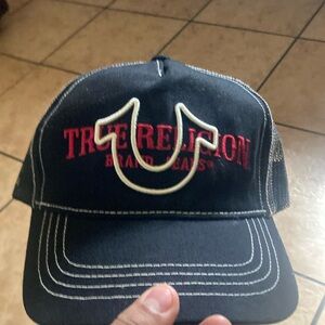 True Religion Black and Red Cap